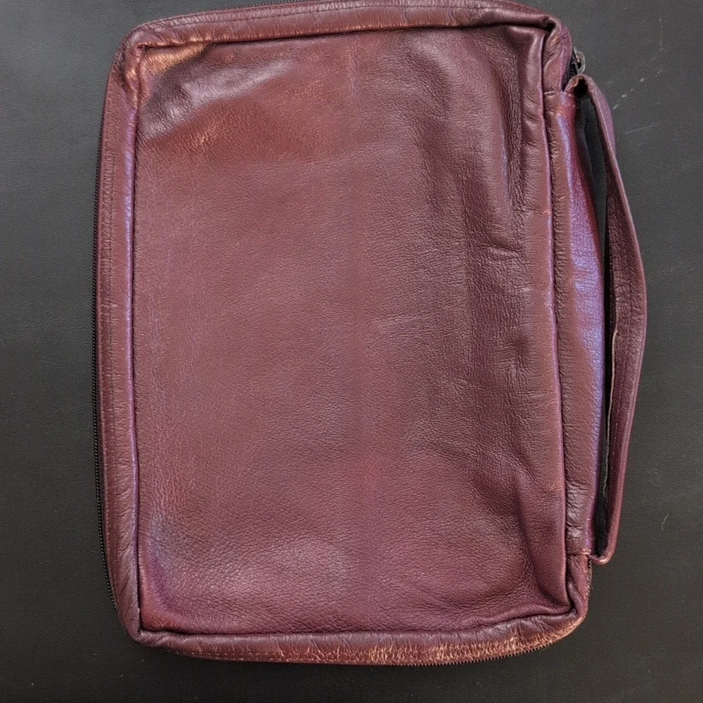 Burgundy Vinyl Bible Cover